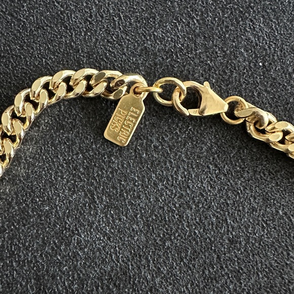 Electric Picks “Harden” Necklace 18” 14K Gold Plated - Picture 4 of 4